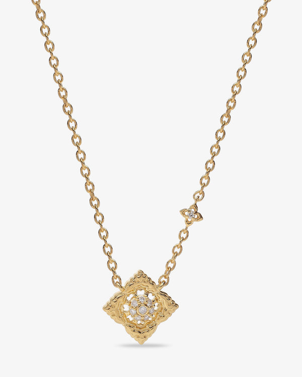 Pendentif Ajrakh Soleil en or jaune 14K massif, diamant naturel – Kaari Paris