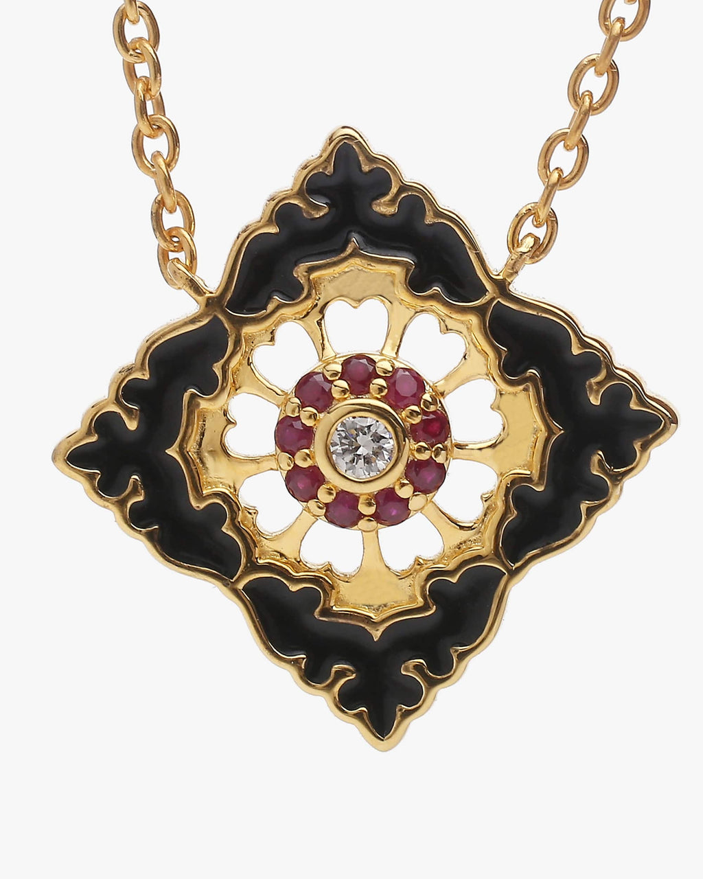 Ajrakh Noir Pendant