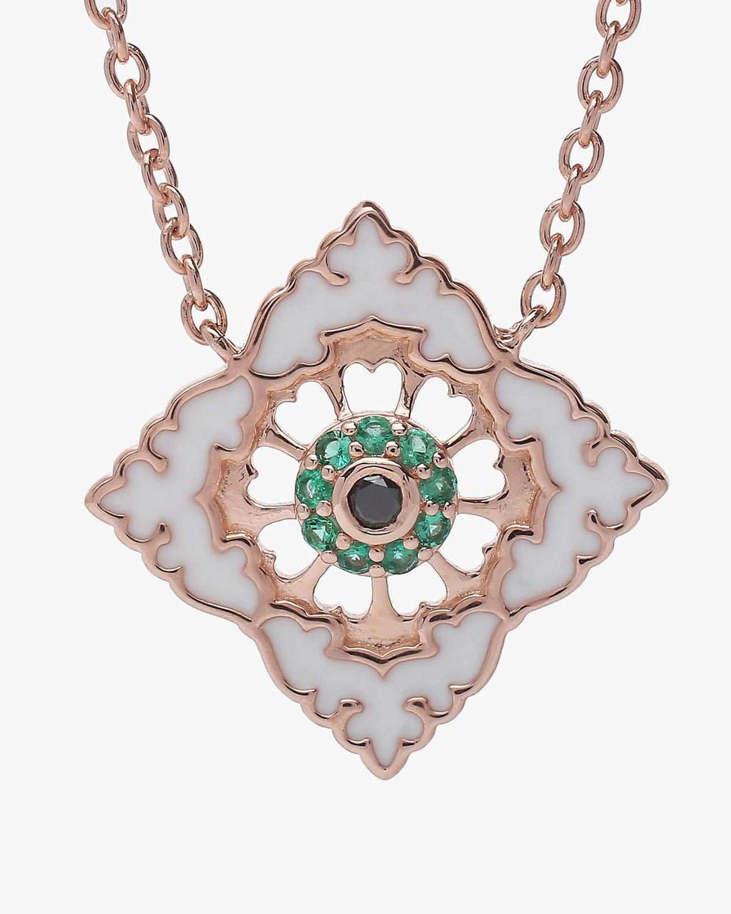 Ajrakh Rosé Pendant