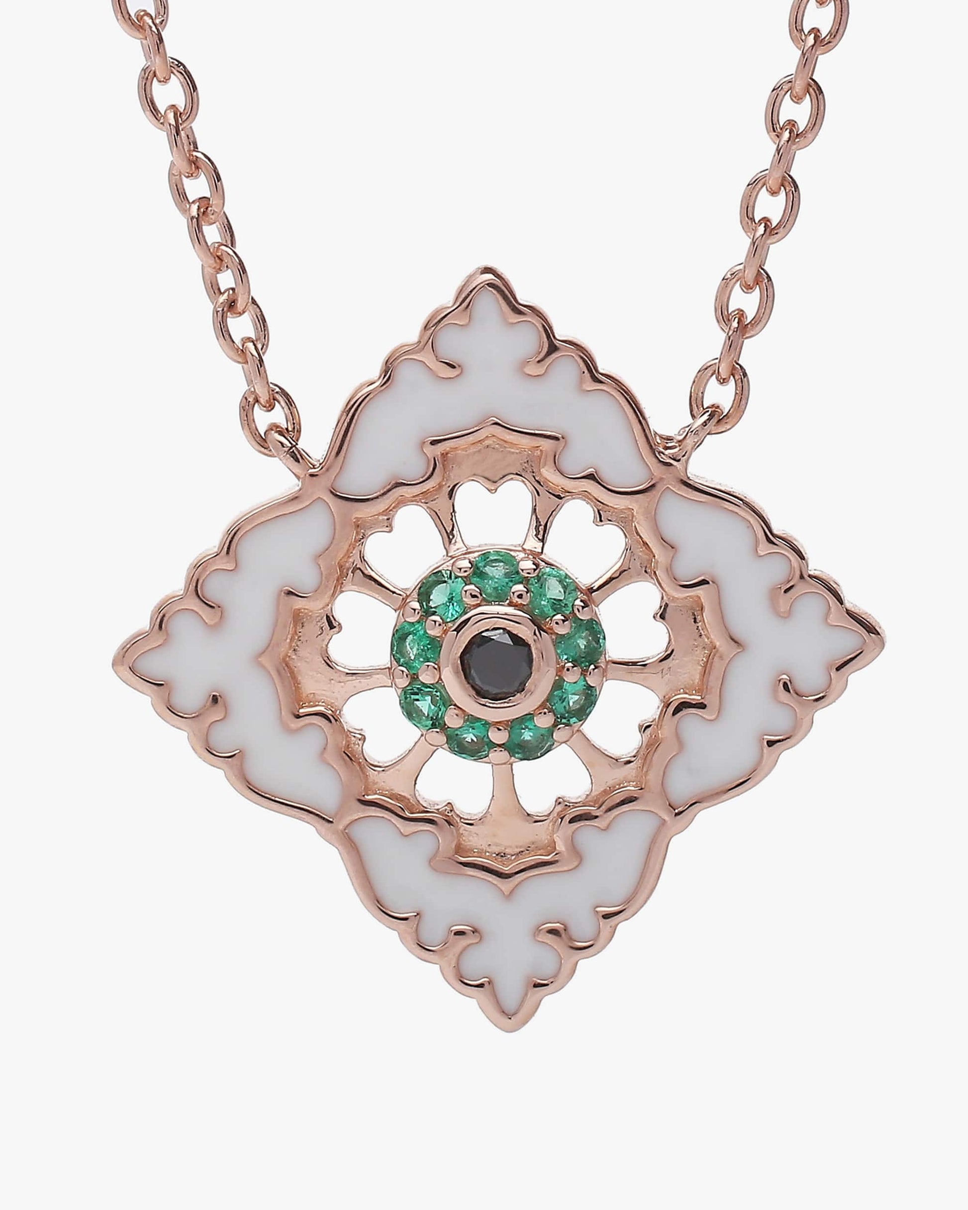 Ajrakh Rosé Pendant