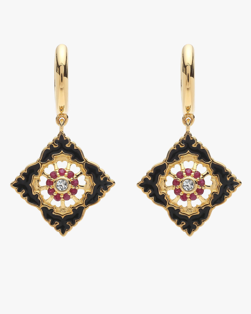 Ajrakh Noir Earrings