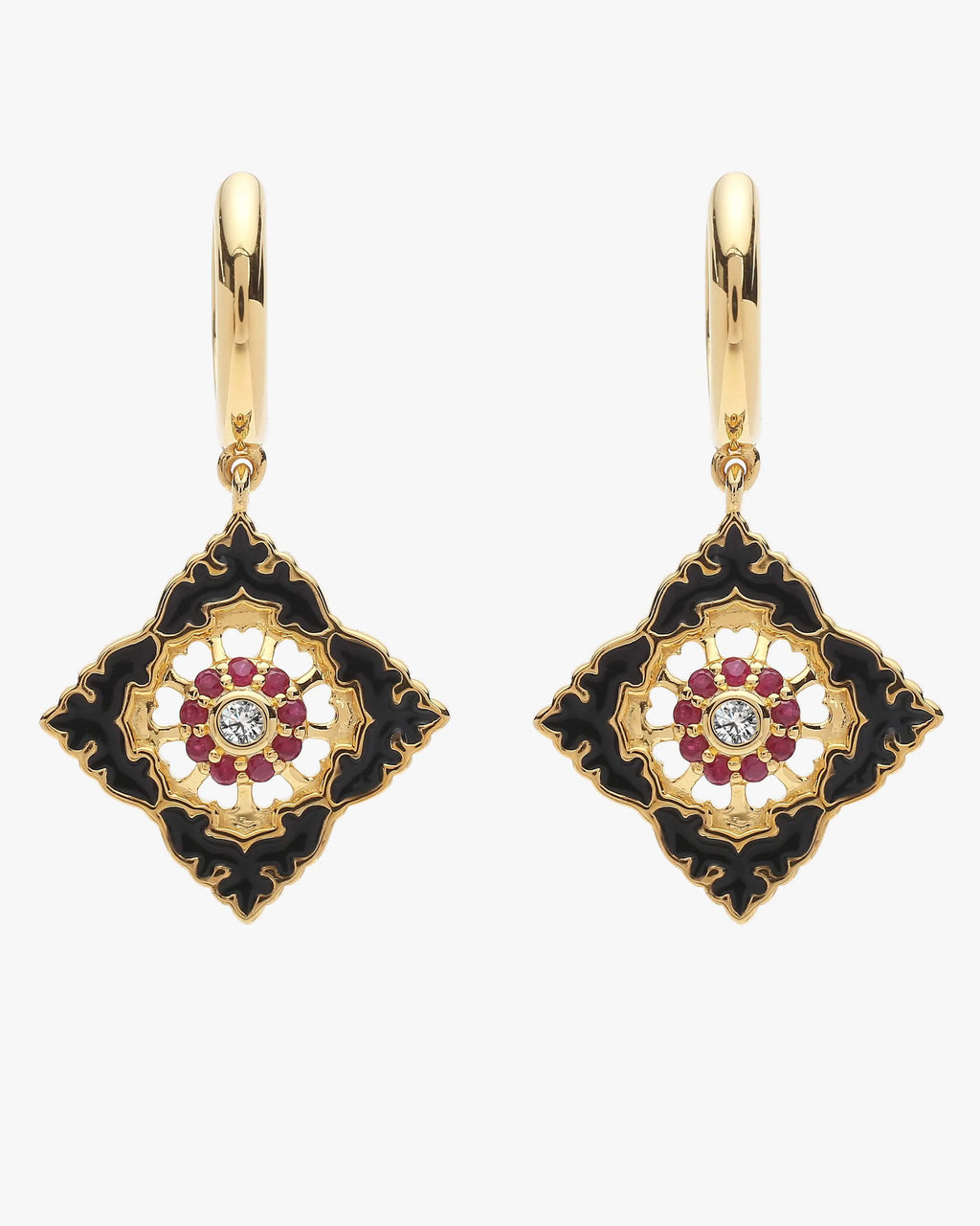 Ajrakh Noir Earrings