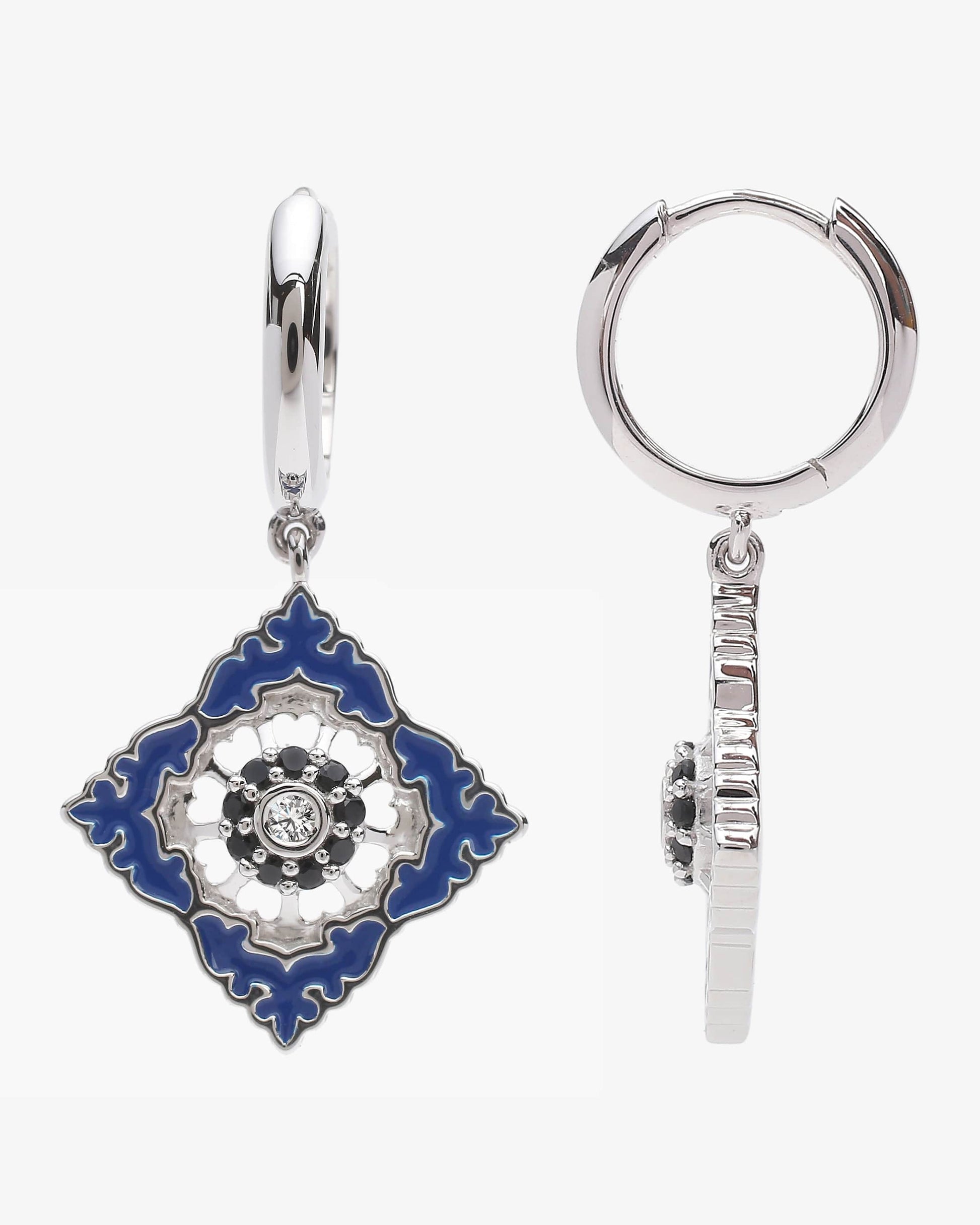 Ajrakh Bleu Earrings