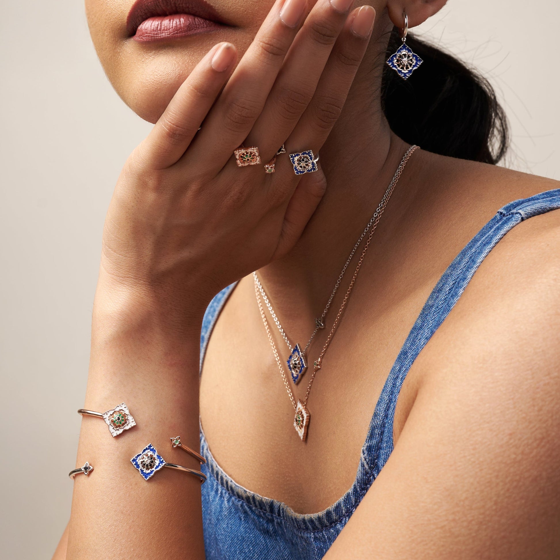 Bracelet Ajrakh Rosé