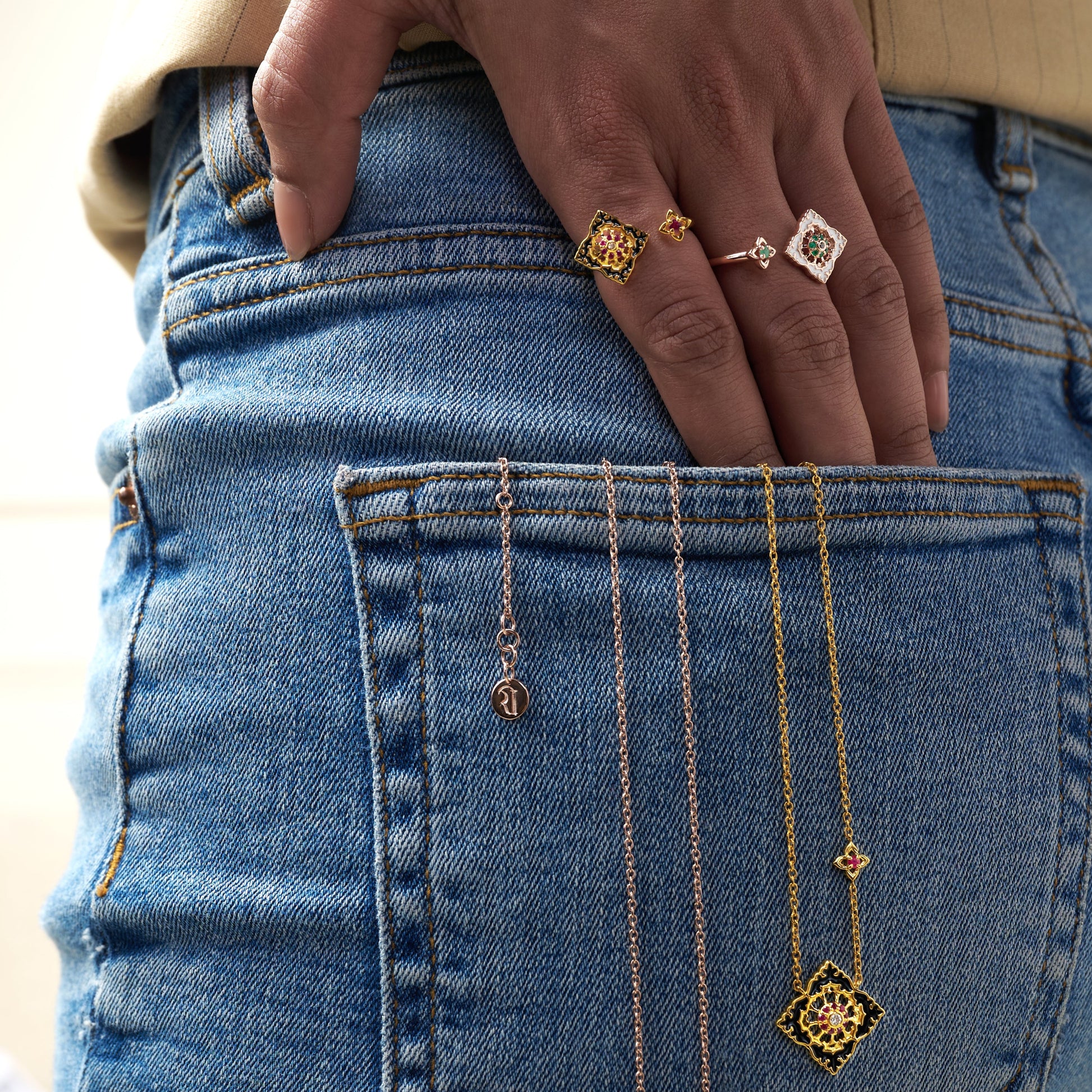 Bague Ajrakh Rosé