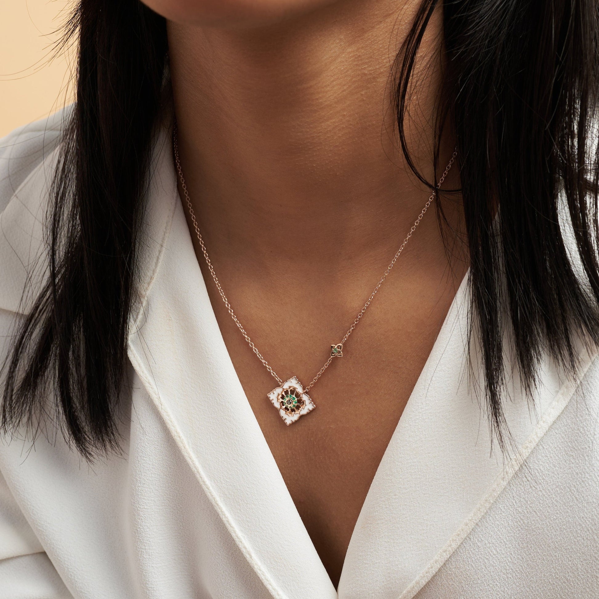 Ajrakh Rosé Pendant