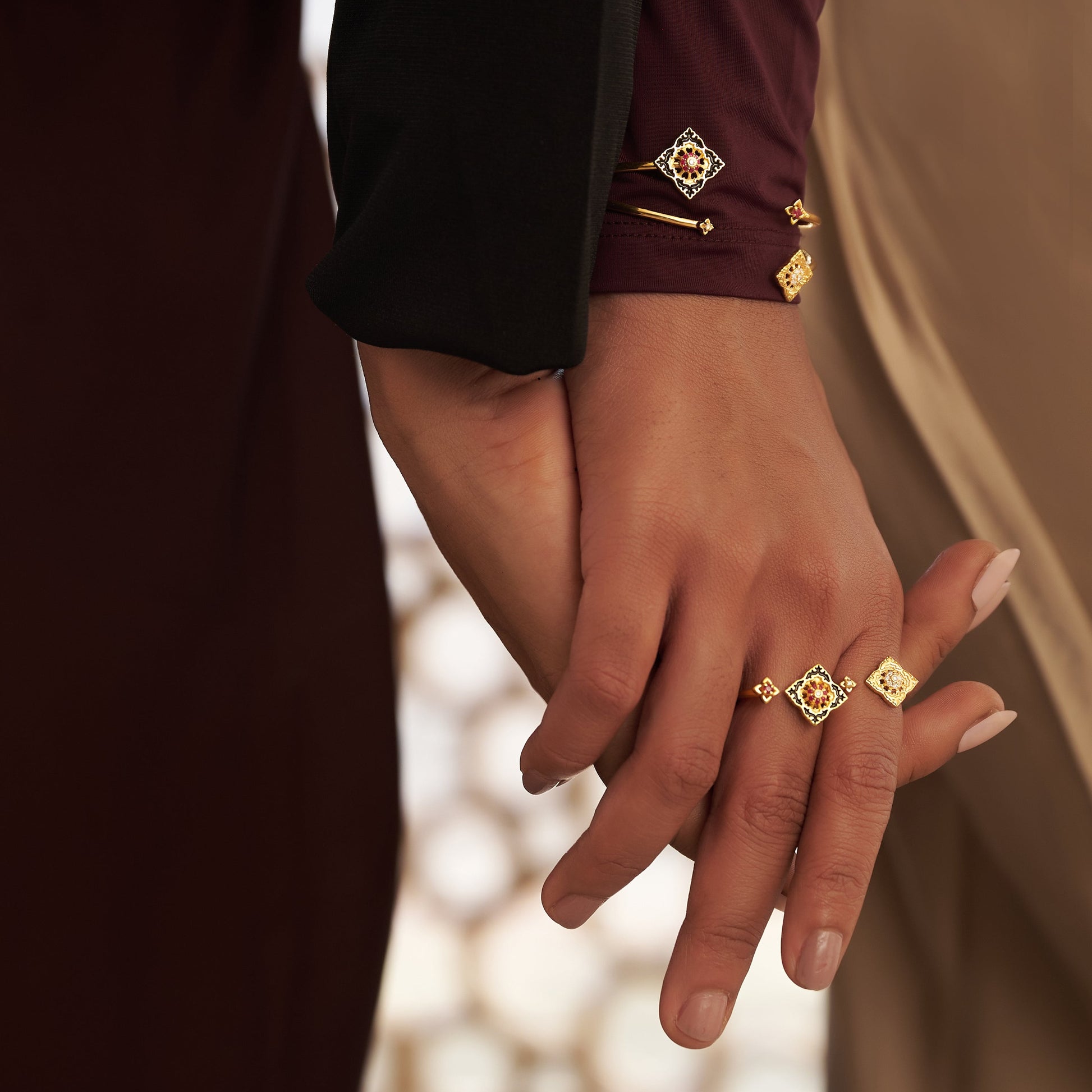 Ajrakh Noir Bangle
