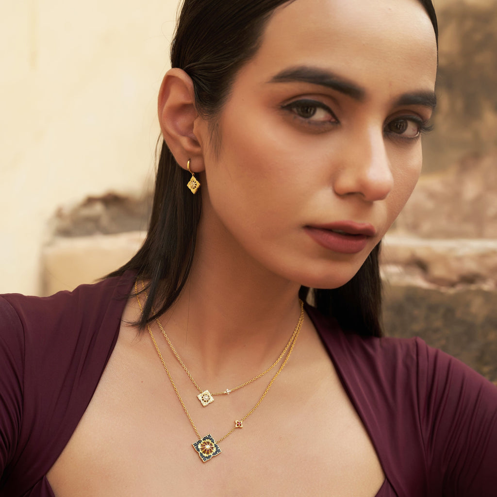 Ajrakh Soleil Pendant