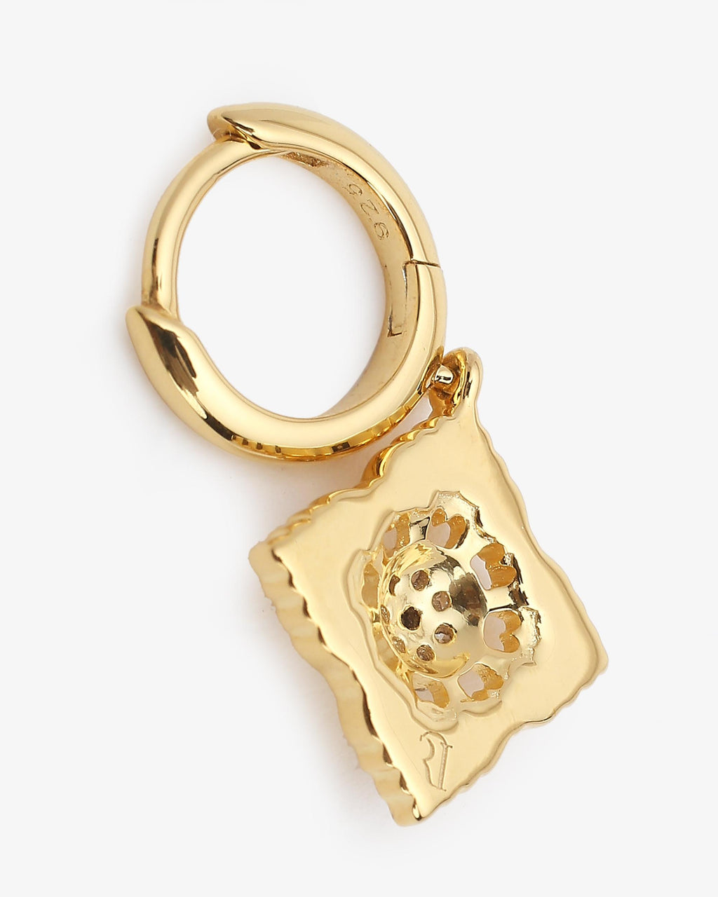 Boucles d'oreilles Ajrakh Soleil en or jaune 14K massif, diamant naturel – Kaari Paris
