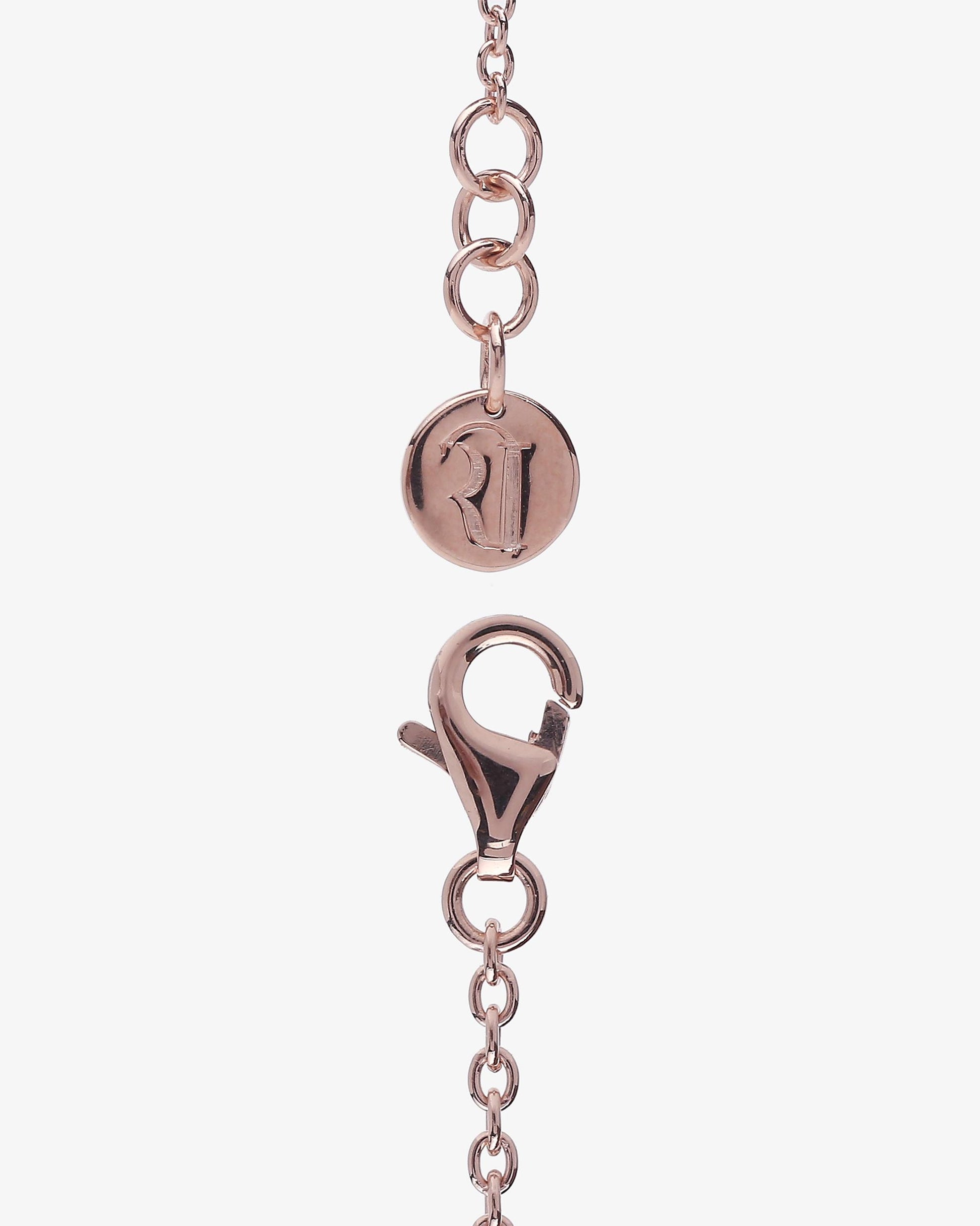 Pendentif Ajrakh Rosé en argent 925 doré or rose 18K, diamant noir naturel et émeraude naturelle – Kaari Paris